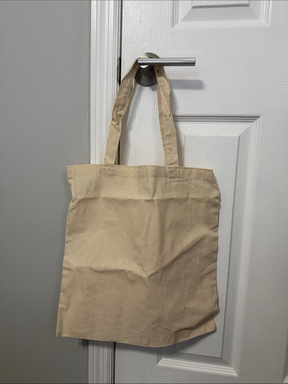 Port Authority Beige Canvas Tote Bag
